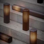 Czarny słupek ogrodowy Sidara 45 IP44 aluminium - z perforacją