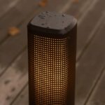 Czarny słupek ogrodowy na taras Sidara 45 IP44 aluminium - Nordlux