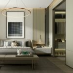 Duża lampa wisząca Circle Slim 120 złota - cienki okręg LED