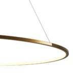 Duża lampa wisząca do salonu Circle Slim 120 złota - wąski pierścień LED