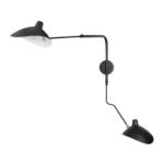 Dwuramienny czarny kinkiet Crane - loft