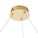 Elegancka lampa wisząca Circle Slim 60cm - złoty cienki ring LED - do eleganckiego salonu