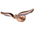 Elegancki złoty kinkiet Gufo do przedpokoju - dekoracyjny ptak