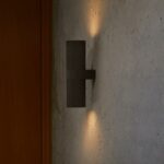 Kinkiet zewnętrzny Kyklop Ripple Maxi IP54 czarny - góra dół