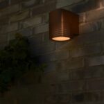 Kinkiet zewnętrzny w formie tuby na elewację Sidara IP54 brąz - aluminium