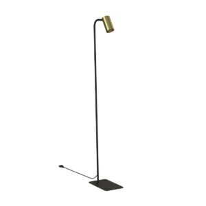 Lampa podłogowa Mono czarno-złota - regulowany klosz