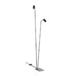 Lampa podłogowa regulowana Mono II czarno-złota - ruchome klosze