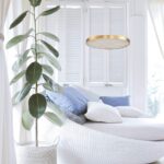 Lampa wisząca Alchemy 60 LED złota - z naturalnego alabastru