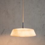Lampa wisząca Bonn nad stolik - alabastrowy klosz