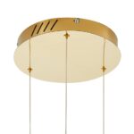 Lampa wisząca Circle 3 ringi LED 60+60+60 - eleganckie złote wykończenie