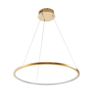 Lampa wisząca Circle Slim 60cm - złoty cienki ring LED