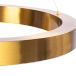 Lampa wisząca Circle do hotelu w kolorze mosiądzu - 3 okręgi LED 60+60+80