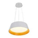 Lampa wisząca Frill 45 LED biała - aluminiowy ryflowany klosz