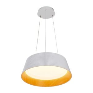 Lampa wisząca Frill 45 LED biała - aluminiowy ryflowany klosz