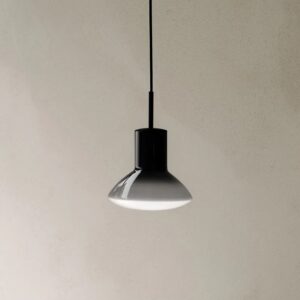 Szara lampa wisząca Onda - gradientowe szkło