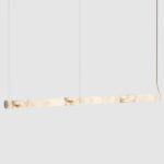 Lampa wisząca do kuchni Bowie 190 LED - klosz z naturalnego kamienia