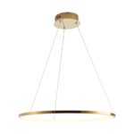 Lampa wisząca do kuchni Circle Slim 60cm nad stół - złoty cienki ring LED