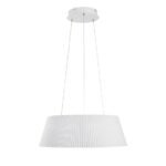 Lampa wisząca do kuchni Frill 45 LED biała - aluminiowy ryflowany klosz - nowoczesna