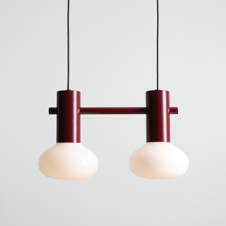 Lampa wisząca nad stół Flo 2 Ruby - Aldex - dwupunktowa