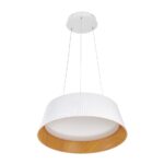 Lampa wisząca nad stół Frill 45 LED biała - aluminiowy ryflowany klosz