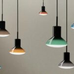 Lampa wisząca nad stół w salonie Onda szara - gradientowe wykończenie - styl premium