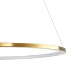 Lampa wisząca nad stolik Circle Slim 60cm - złota obręcz ledowa