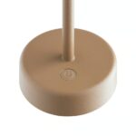 Lampka przenośna Ellen To-Go IP44 - brązowa z ładowarką - włącznik w podstawie