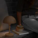 Lampka przenośna Ellen To-Go IP44 na stolik ogrodowy - brązowa z ładowarką