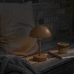 Lampka przenośna Ellen To-Go IP44 na taras - brązowa - 3 stopnie jasności