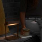 Lampka solarna na taras Saulio Nordlux IP44 brązowa - bezprzewodowa