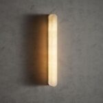 Luksusowy kinkiet do lustra Bastian 45 cm - alabaster - Robin