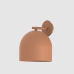 Metalowy kinkiet Rio 16 terracotta - z półokrągłym kloszem