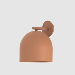 Metalowy kinkiet Rio 16 terracotta - z półokrągłym kloszem