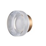 Minimalistyczny kinkiet do sypialni LED Carmello złoty - z okrągłym kloszem