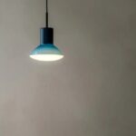 Niebieska lampa wisząca do jadalni Onda gradientowa - szkło dmuchane ręcznie