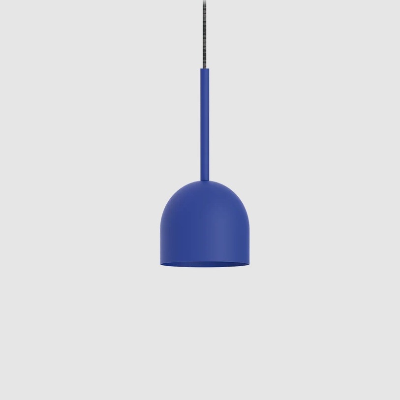 Niebieska lampa wisząca do kuchni Rio 12 - metalowa