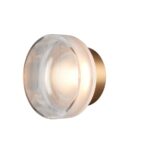 Niewielki kinkiet LED Carmello o średnicy 13,5 cm - z okrągłym akrylowym kloszem