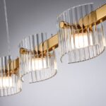 Nowoczesna lampa wisząca Baccio złota - nad stół i wyspę