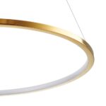 Nowoczesna lampa wisząca Circle Slim 60cm - cienka obręcz LED - złota