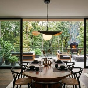 Nowoczesna lampa wisząca nad stół Enzo 60 - czarno-złota