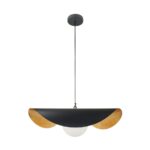 Nowoczesna lampa wisząca nad stół do jadalni Enzo 60 - czarno-złota