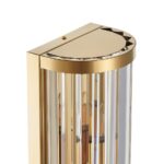 Nowoczesny kinkiet Exellent złoty do sypialni - kryształowy