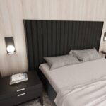 Nowoczesny kinkiet Form 5 nad szafkę nocną po obu stronach łóżka - matal i szkło