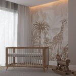 Nowoczesny kinkiet dekoracyjny do pokoju dziecka Minos 2 - mdf i zamsz