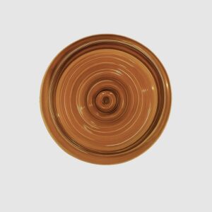 Okrągły kinkiet Blink Loop miodowy - dmuchane szkło