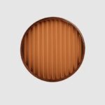 Okrągły kinkiet do przedpokoju Blink Ray - miodowe szkło