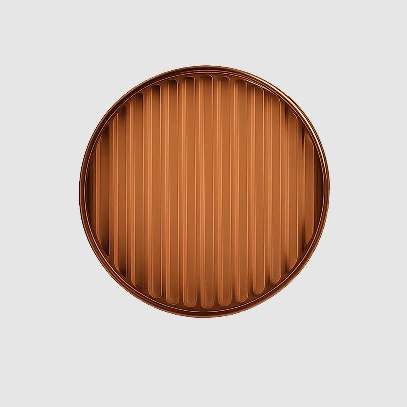 Okrągły kinkiet do przedpokoju Blink Ray - miodowe szkło