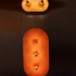 Owalny kinkiet ścienny Minos 2 czerwona terakota na dwie żarówki - dekoracyjny