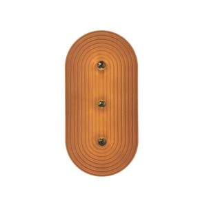 Płaski zamszowy kinkiet Minos 3 - żółty piasek