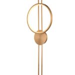 Płaski złoty kinkiet Ecliptica - z okrągłym ringiem LED - Step into Design